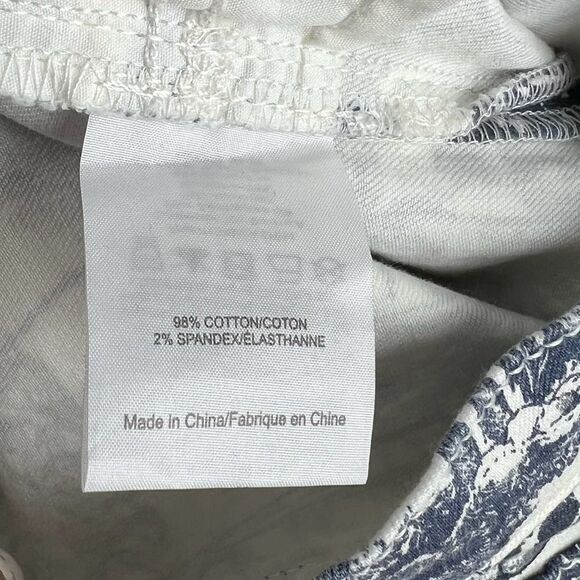 TORY Burch Ivory Frenesi Scenic Toile Tropical Straight Leg Low Rise Jeans 25 - Picture 6 of 6